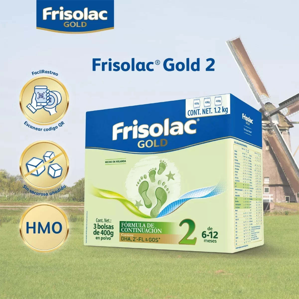 Frisolac Gold 2 (6-12 Meses) Caja C/ 1.2 Kg