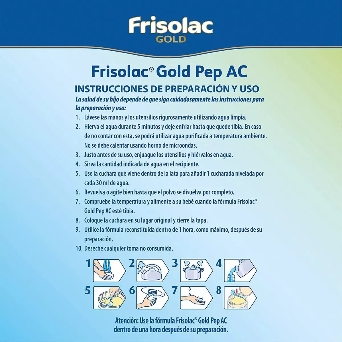 Frisolac Gold Pep A C (0 A 12 Meses) Lata Con 400 Gr