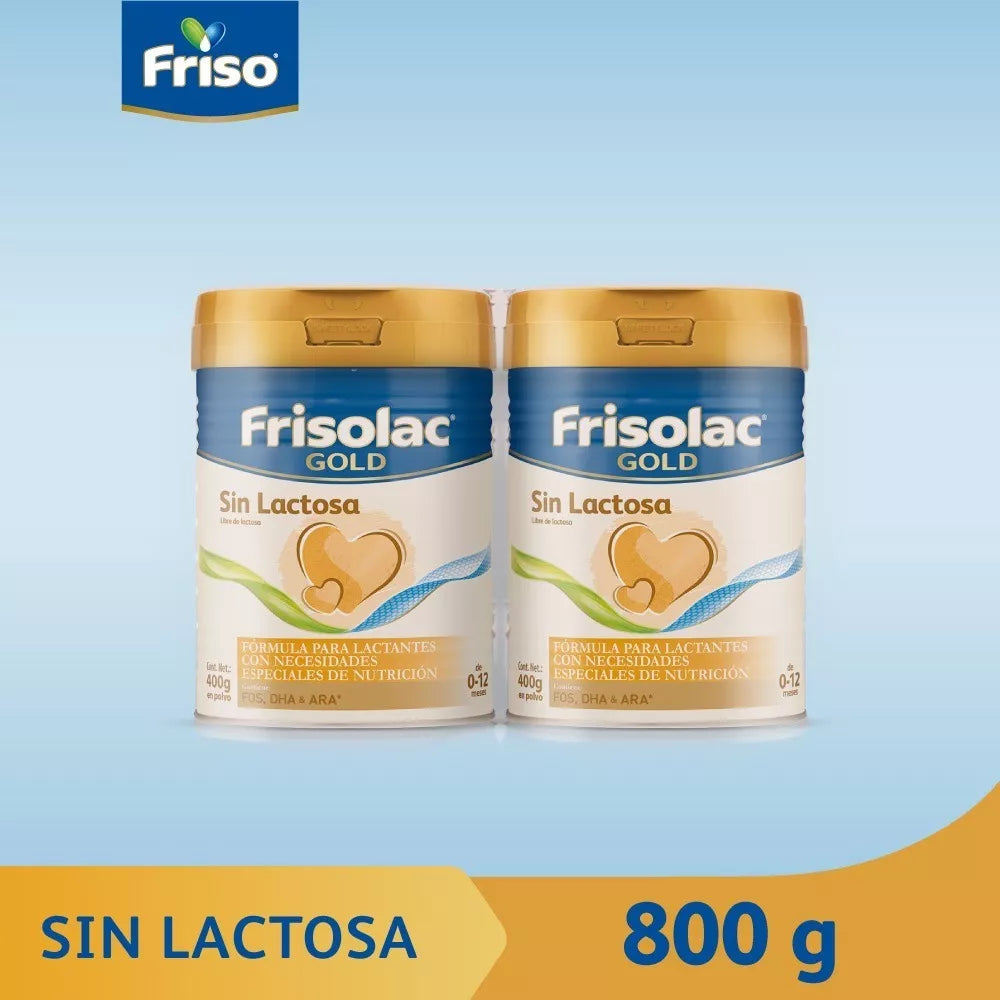 Frisolac Gold Sin Lactosa (0 A 12 Meses) Pack C/ 800 Gr